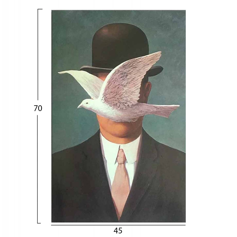 Πίνακας τοίχου "GOBI" σε εκτυπωμένο suede καμβά 45x3x70