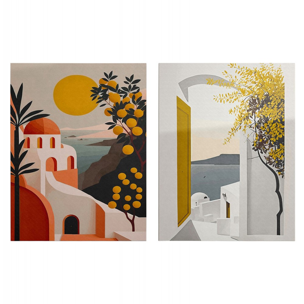 Πίνακας τοίχου 2τμχ "GOBI" σε εκτυπωμένο καμβά 50x3x70