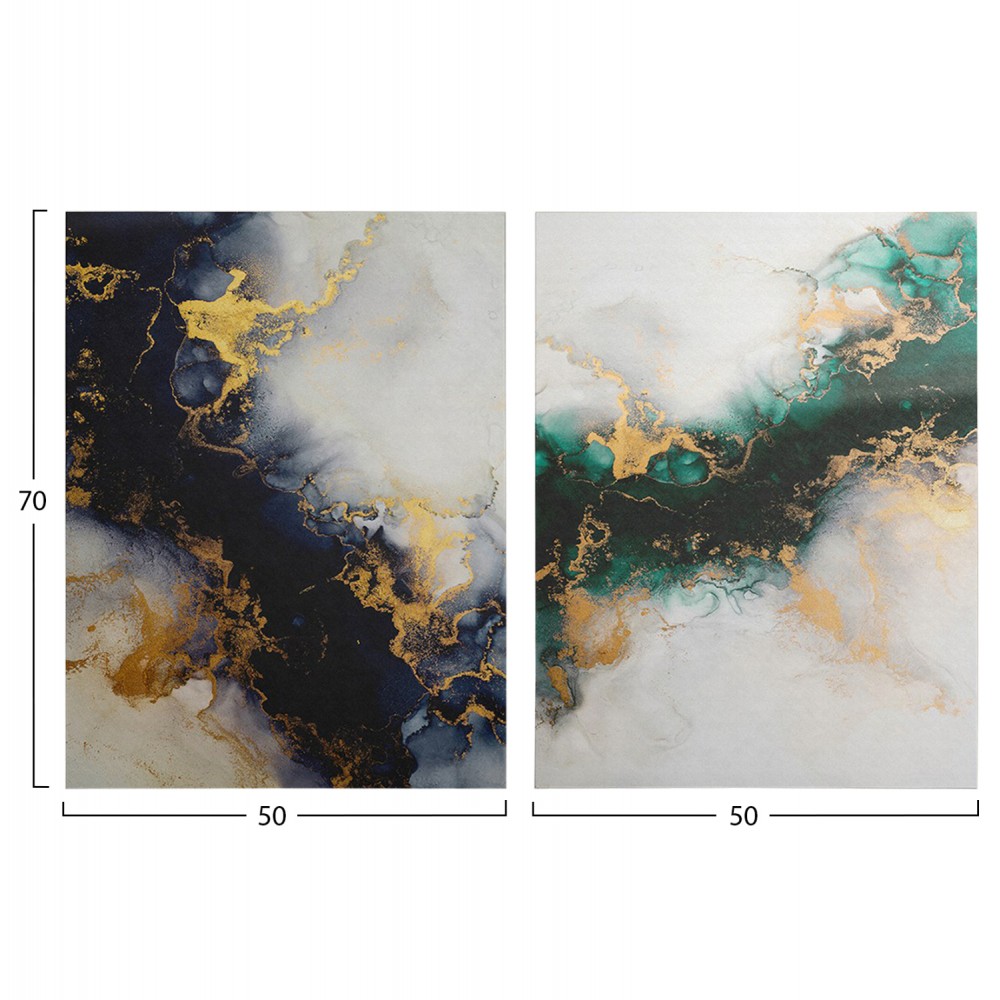 Πίνακας τοίχου 2τμχ "GOBI" σε εκτυπωμένο καμβά 50x3x70