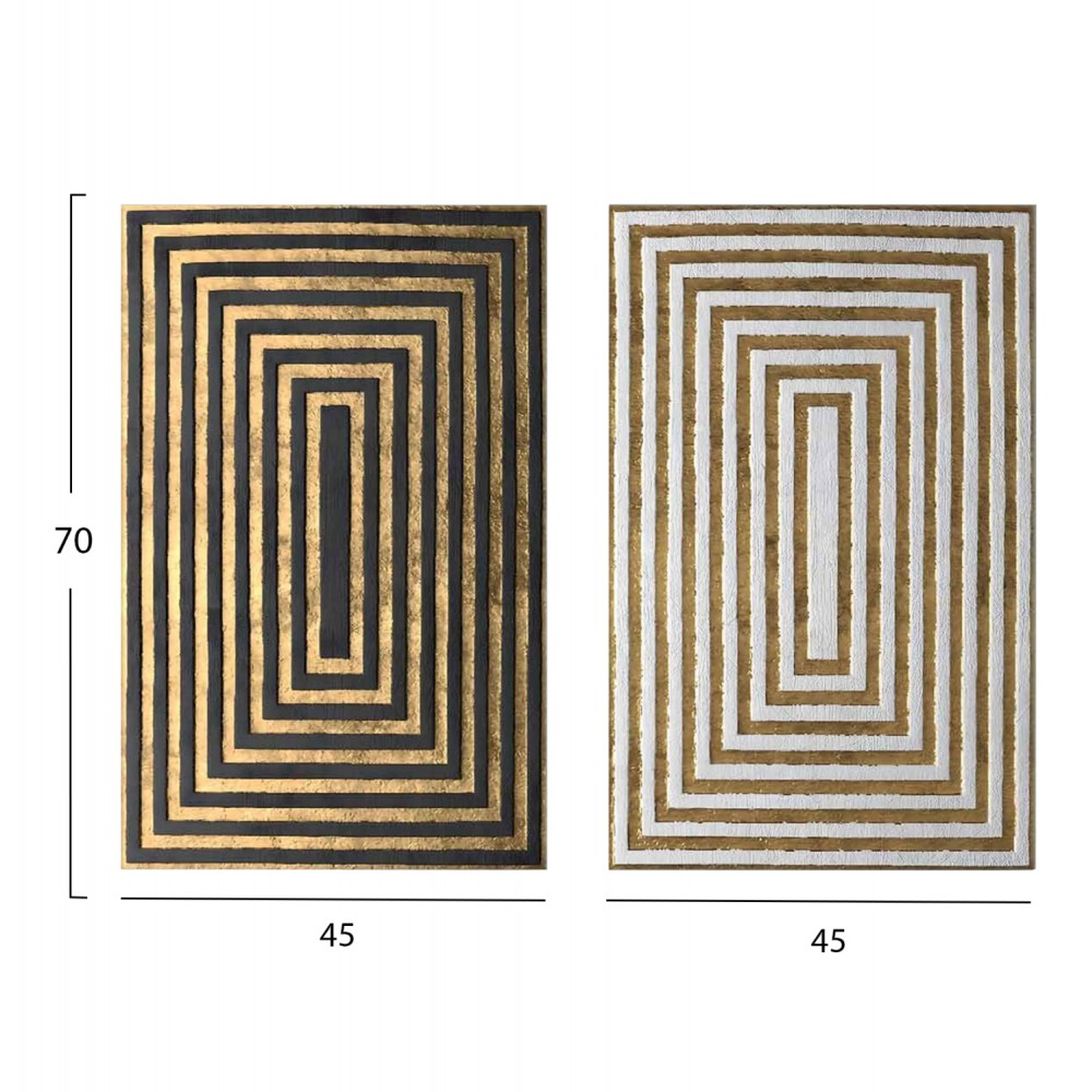 Πίνακας τοίχου 2τμχ "GOBI" σε εκτυπωμένο καμβά 45x2.8x70