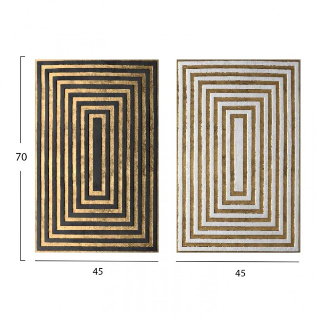 Πίνακας τοίχου 2τμχ "GOBI" σε εκτυπωμένο καμβά 45x2.8x70