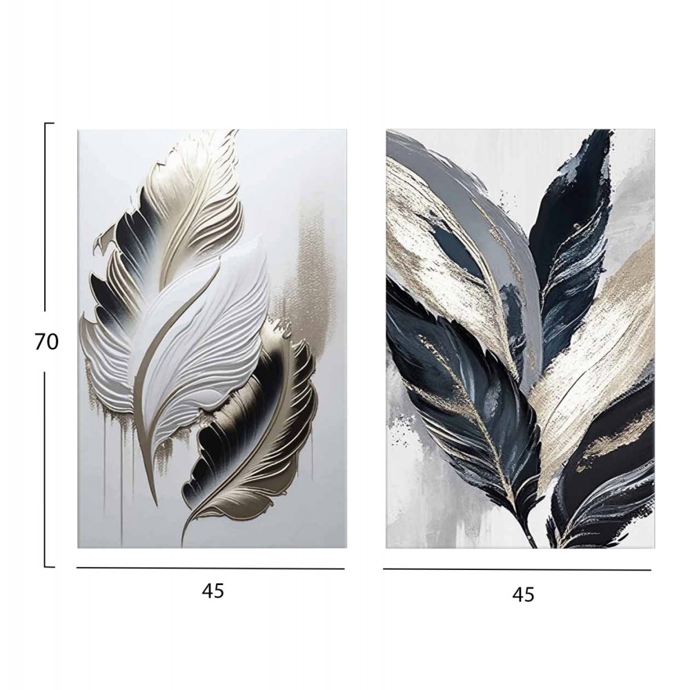 Πίνακας τοίχου 2τμχ "GOBI" σε εκτυπωμένο καμβά 45x2.8x70