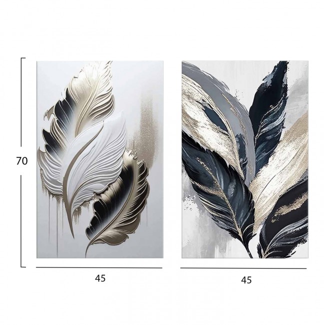 Πίνακας τοίχου 2τμχ "GOBI" σε εκτυπωμένο καμβά 45x2.8x70