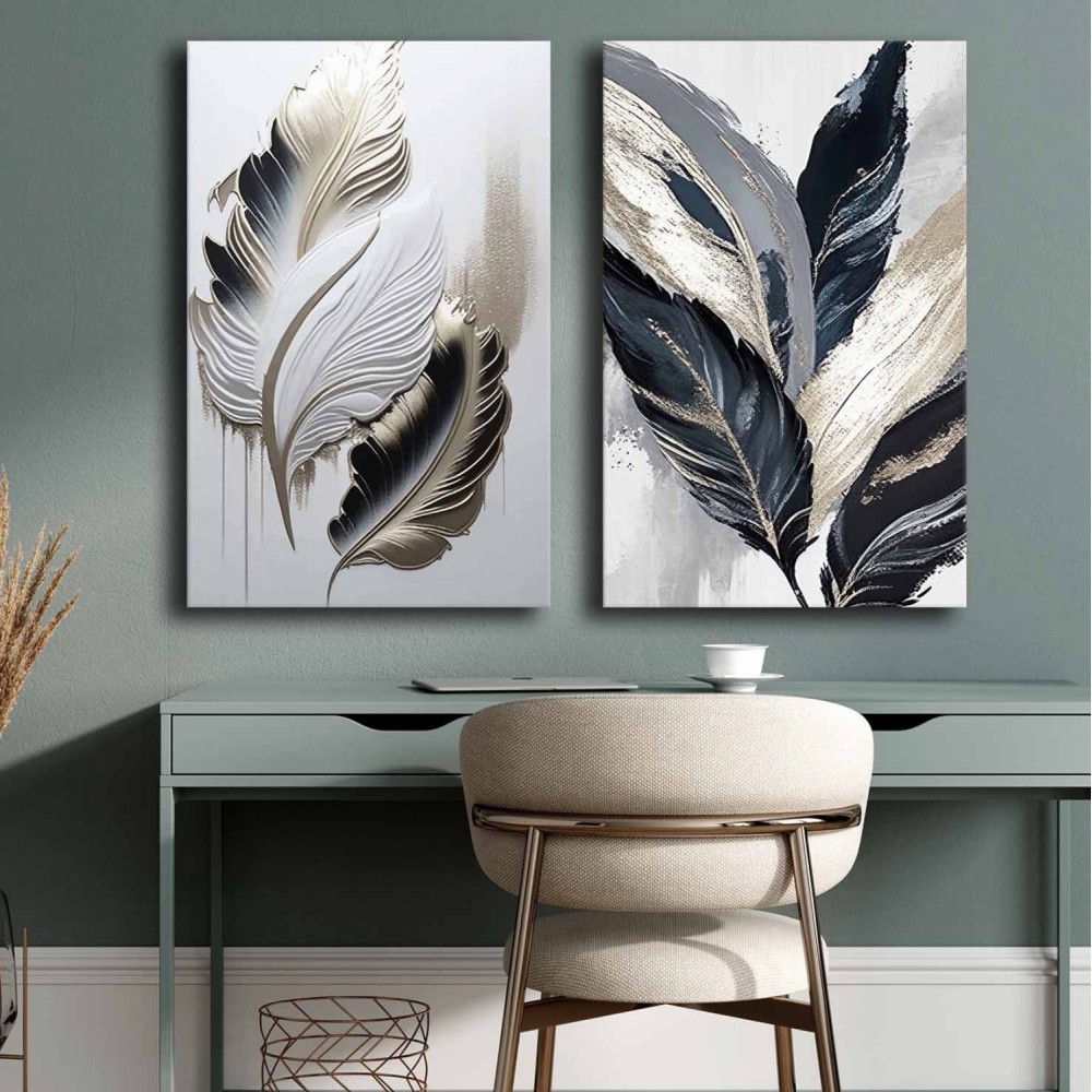 Πίνακας τοίχου 2τμχ "GOBI" σε εκτυπωμένο καμβά 45x2.8x70