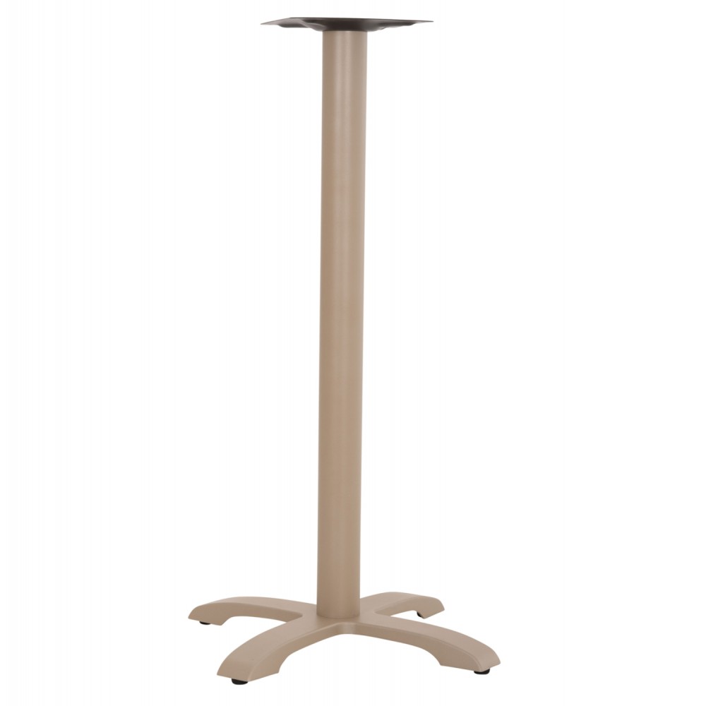 Βάση τραπεζιού μπαρ από μέταλλο/μαντέμι σε χρώμα καπουτσίνο 62x62x108