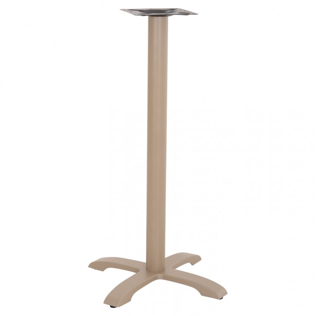 Βάση τραπεζιού μπαρ από μέταλλο/μαντέμι σε χρώμα καπουτσίνο 62x62x108