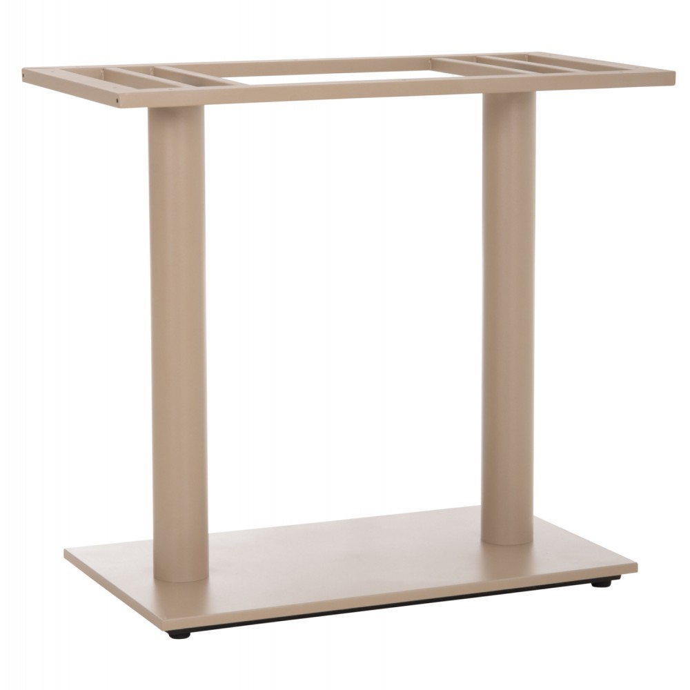 Βάση τραπεζιού διπλή από μέταλλο σε χρώμα ματ καπουτσίνο 80x40x72