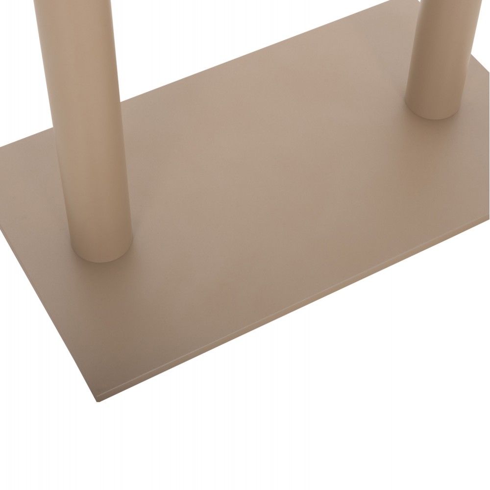 Βάση τραπεζιού διπλή από μέταλλο σε χρώμα ματ καπουτσίνο 80x40x72