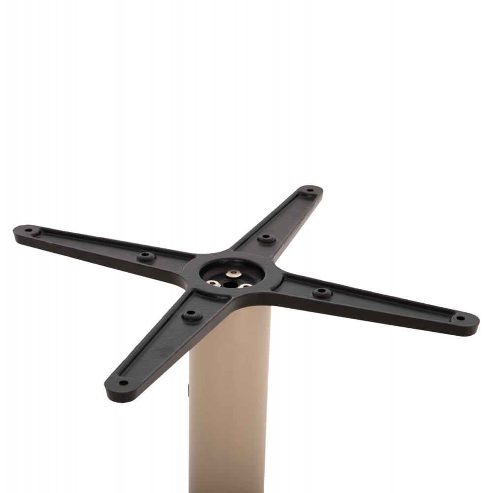 Βάση τραπεζιού μπαρ από μέταλλο σε χρώμα καπουτσίνο ματ 46x46x108