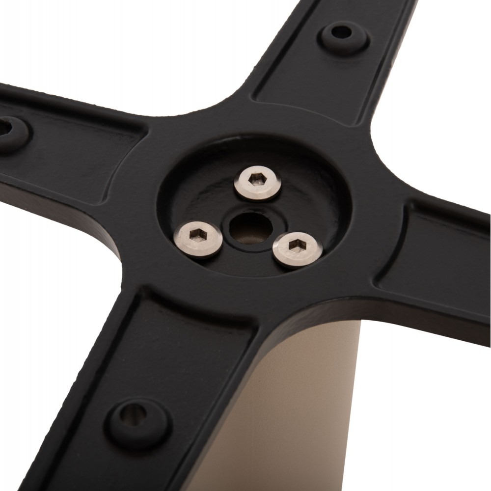 Βάση τραπεζιού μπαρ από μέταλλο σε χρώμα καπουτσίνο ματ 46x46x108