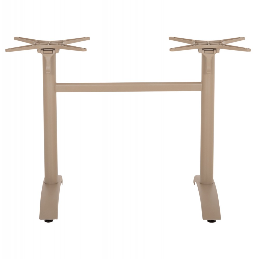 Βάση δίστηλη από αλουμίνιο σε χρώμα καπουτσίνο 78x59.5x73