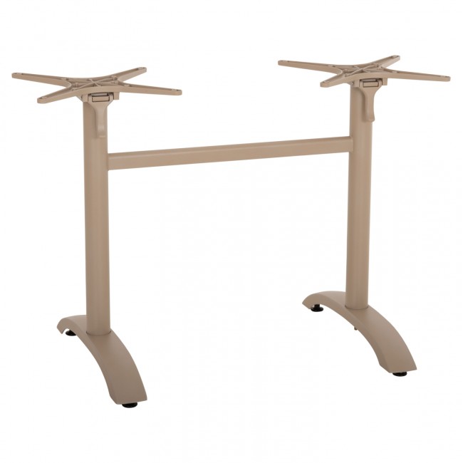 Βάση δίστηλη από αλουμίνιο σε χρώμα καπουτσίνο 78x59.5x73