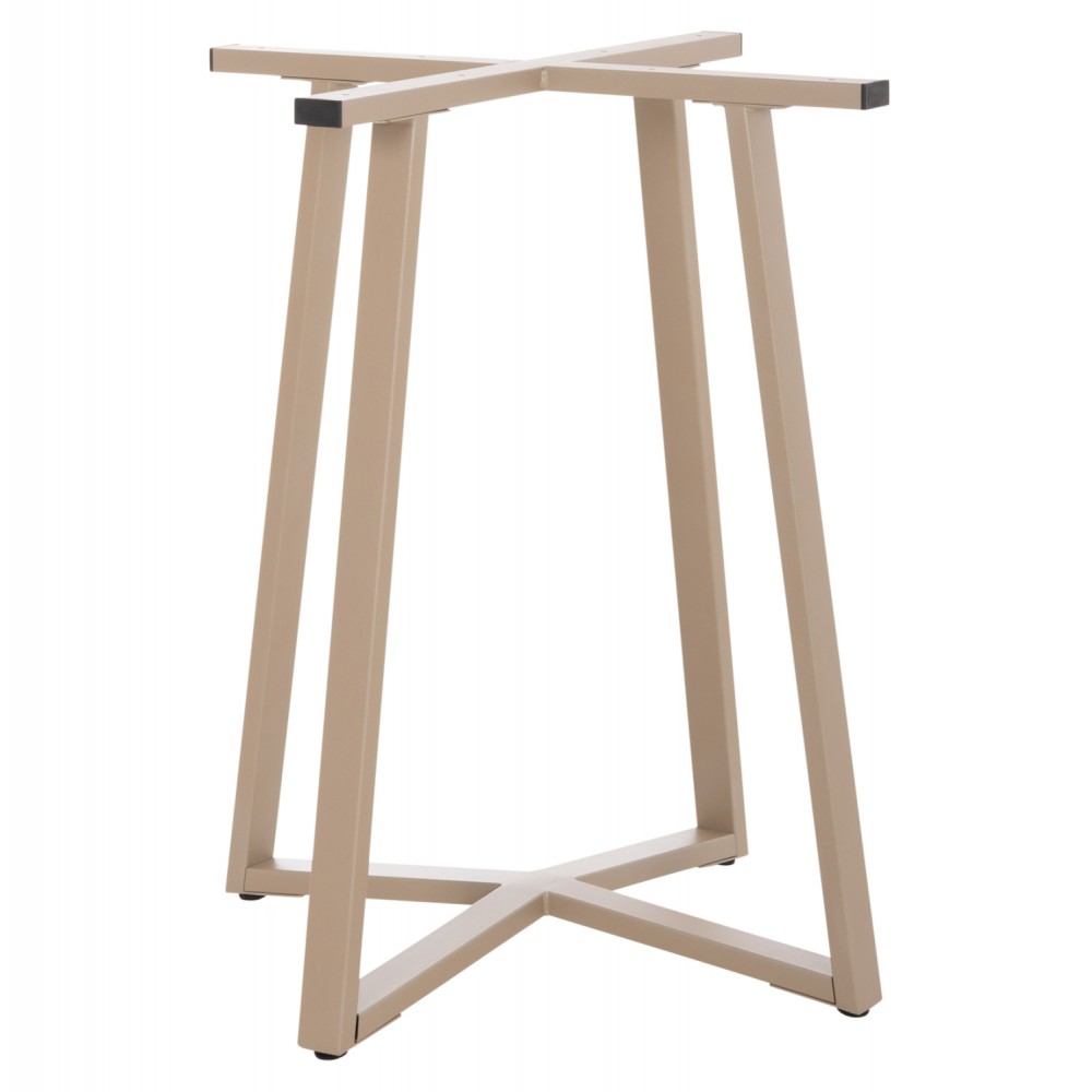 Βάση τραπεζιού χιαστί από μέταλλο σε χρώμα καπουτσίνο 60x60x72