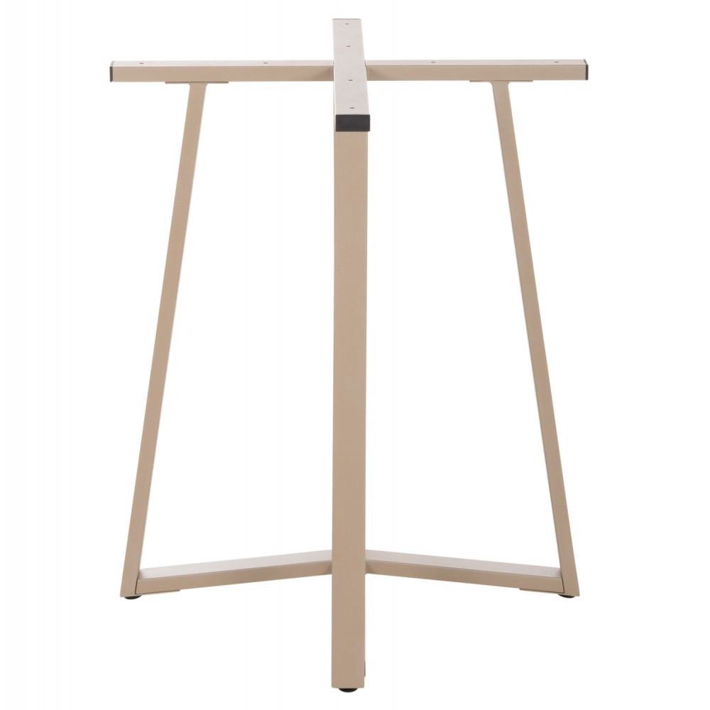 Βάση τραπεζιού χιαστί από μέταλλο σε χρώμα καπουτσίνο 60x60x72