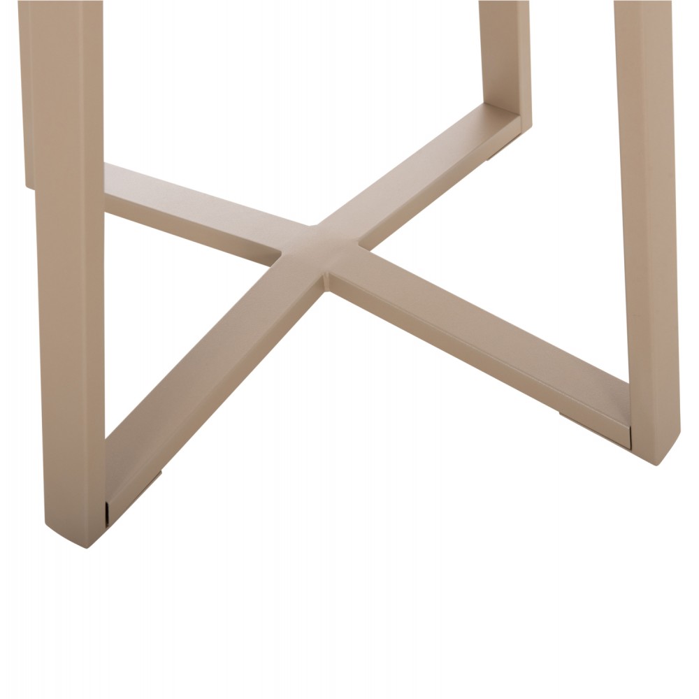 Βάση τραπεζιού χιαστί από μέταλλο σε χρώμα καπουτσίνο 60x60x72