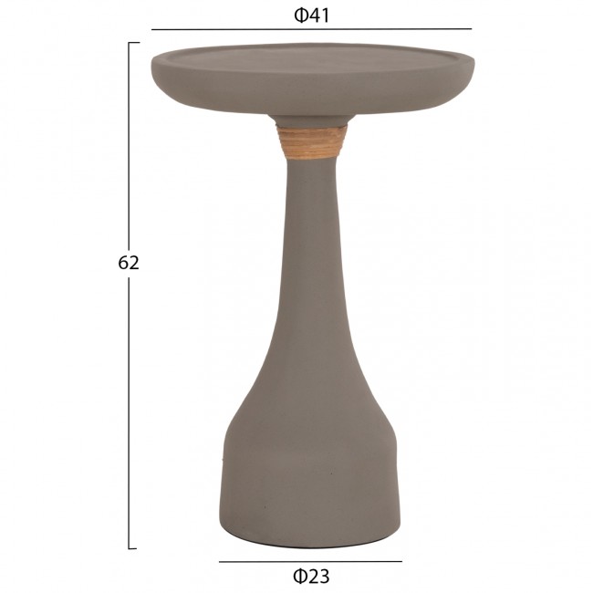Βοηθητικό τραπέζι "TORG" από fiber cement σε χρώμα γκρι Φ41x62