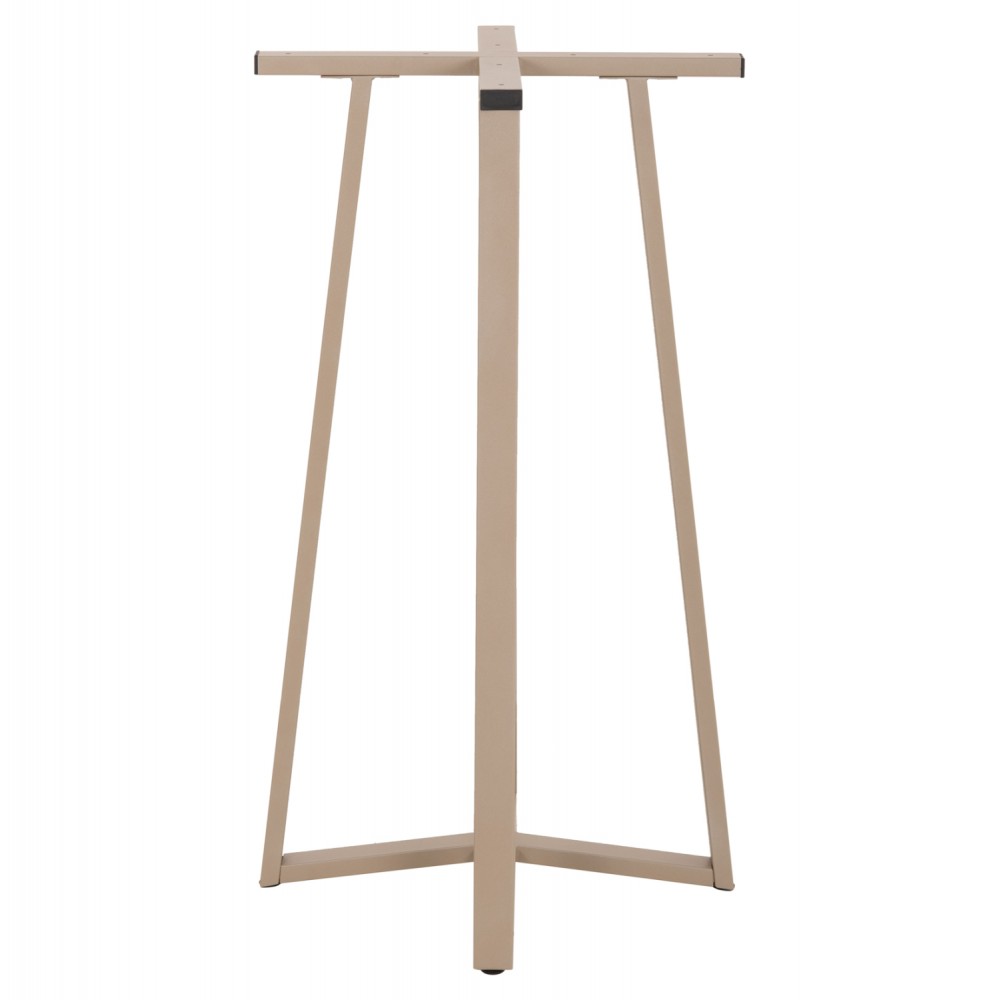 Βάση τραπεζιού μπαρ μεσαίου ύψους από μέταλλο σε χρώμα καπουτσίνο 50x50x90