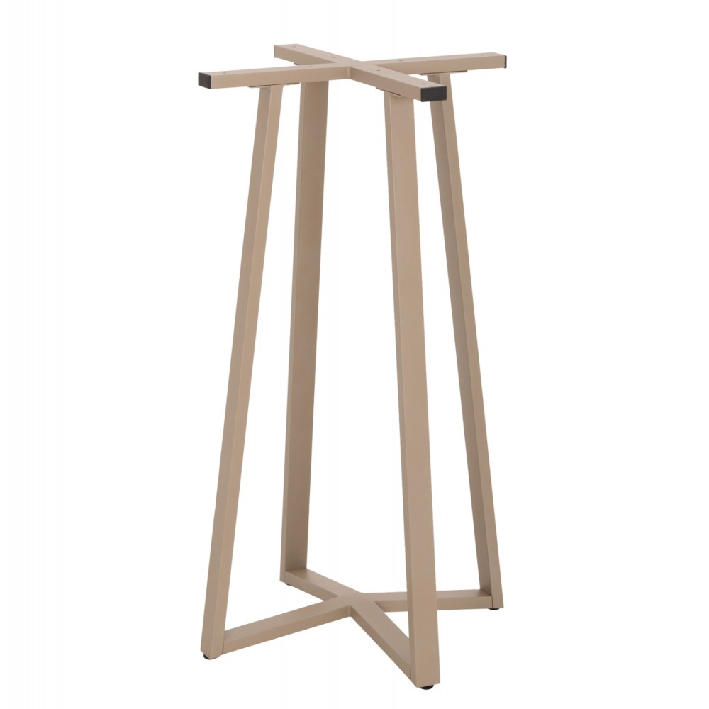 Βάση τραπεζιού μπαρ μεσαίου ύψους από μέταλλο σε χρώμα καπουτσίνο 50x50x90