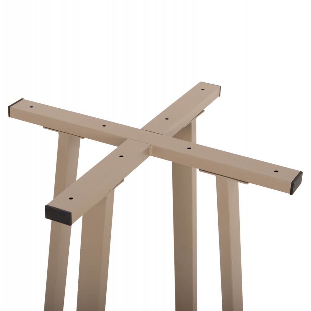 Βάση τραπεζιού μπαρ μεσαίου ύψους από μέταλλο σε χρώμα καπουτσίνο 50x50x90