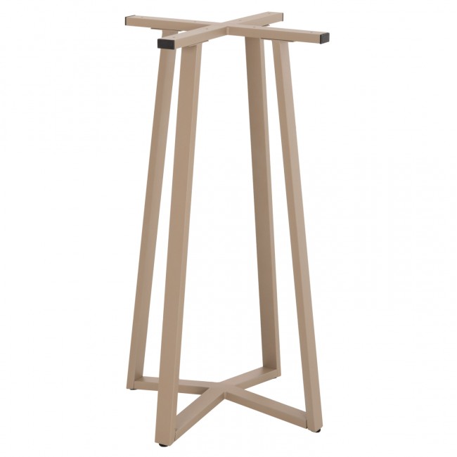 Βάση τραπεζιού μπαρ μεσαίου ύψους από μέταλλο σε χρώμα καπουτσίνο 50x50x90