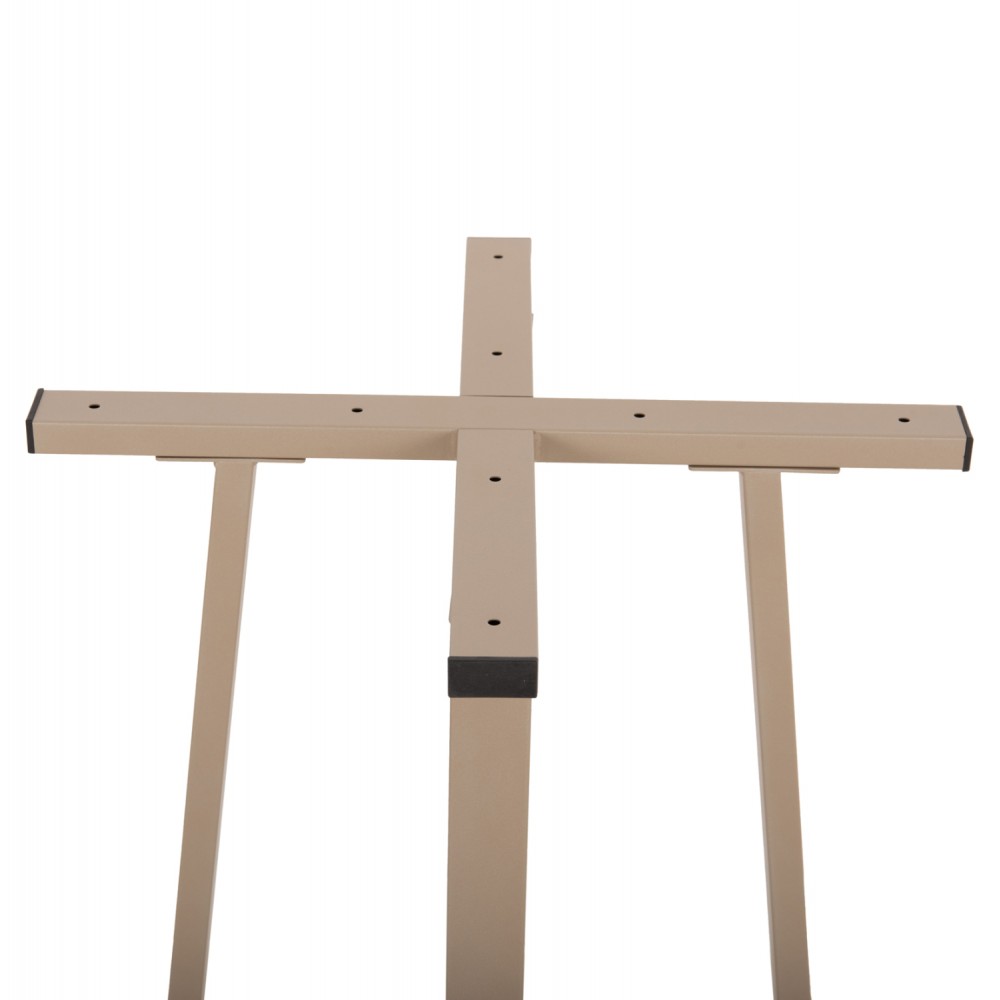 Βάση τραπεζιού μπαρ μεσαίου ύψους από μέταλλο σε χρώμα καπουτσίνο 50x50x90