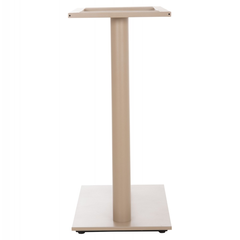 Βάση τραπεζιού μπαρ δίστηλη μεσαίου ύψους από μέταλλο σε χρώμα καπουτσίνο ματ 80x40x90