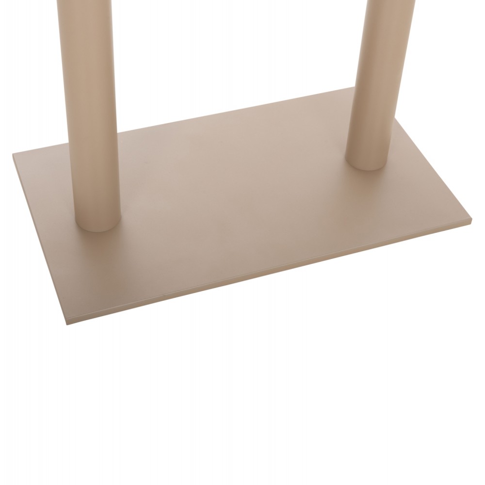 Βάση τραπεζιού μπαρ δίστηλη μεσαίου ύψους από μέταλλο σε χρώμα καπουτσίνο ματ 80x40x90