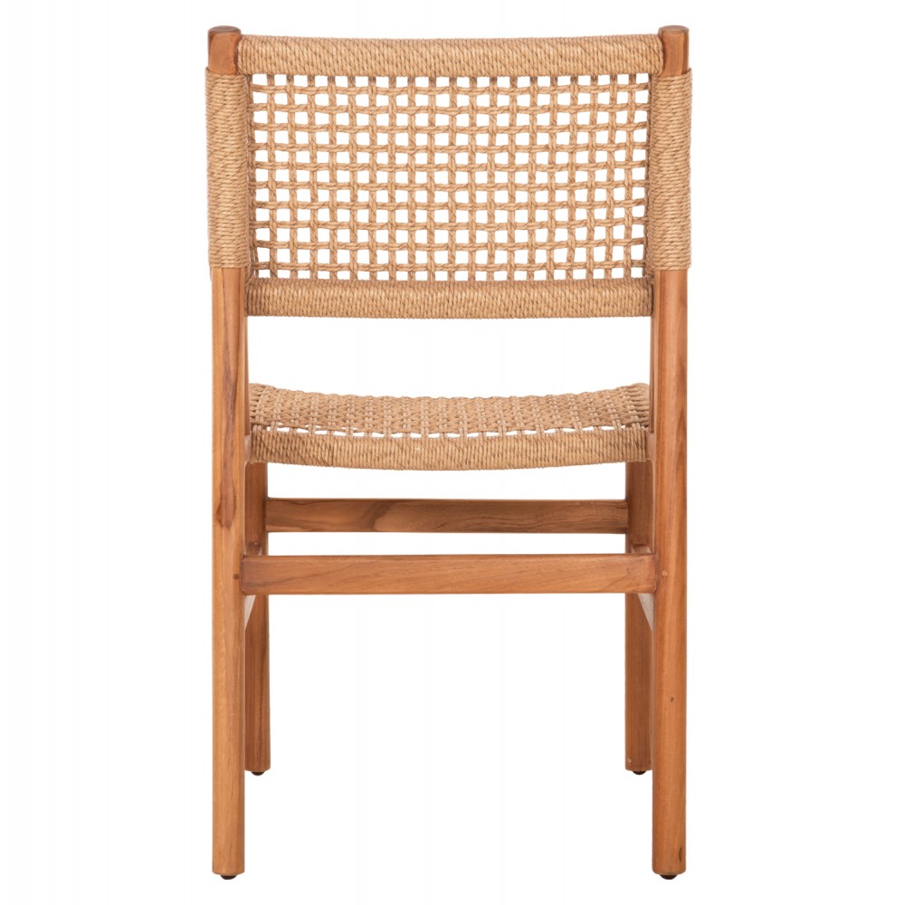 Καρέκλα "DINIZ" από ξύλο/σχοινί σε χρώμα φυσικό 48x60x84