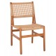 Καρέκλα "DINIZ" από ξύλο/σχοινί σε χρώμα φυσικό 48x60x84