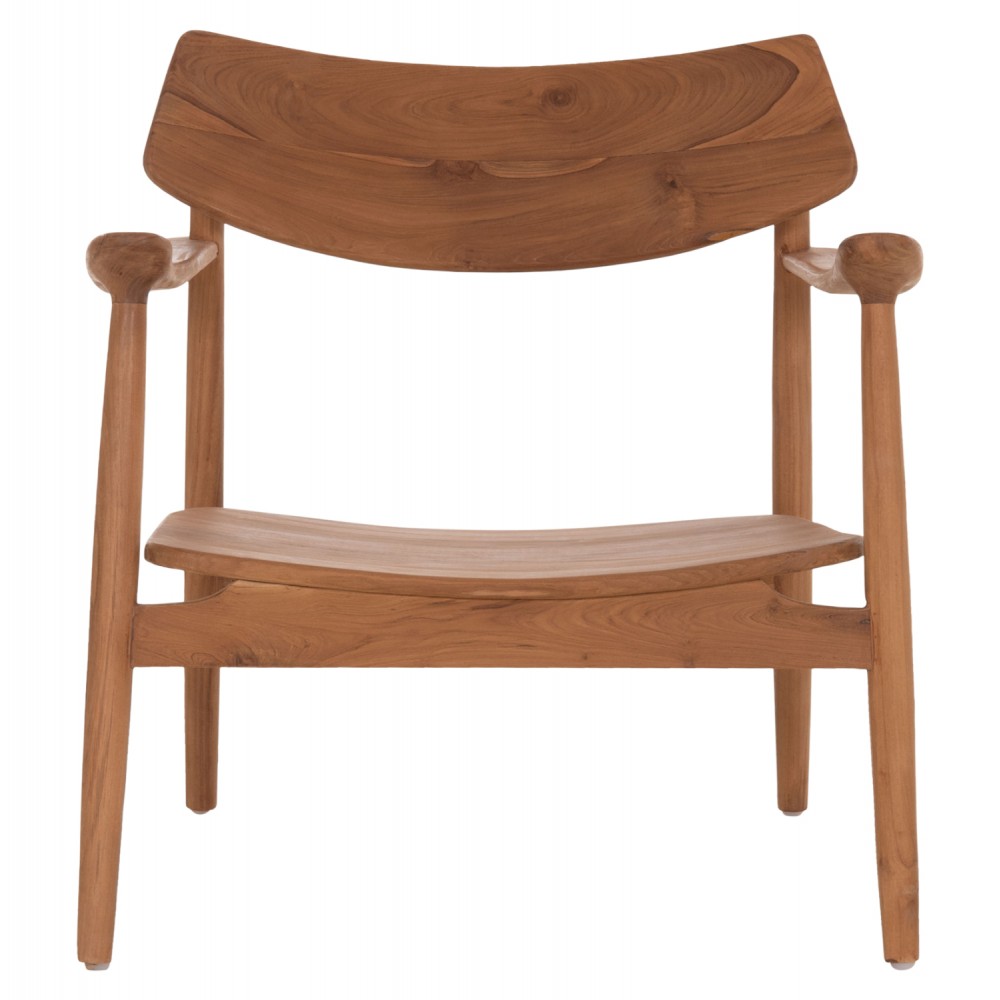 Πολυθρόνα lounge "RANGER" από ξύλο teak σε χρώμα φυσικό 70x73x73