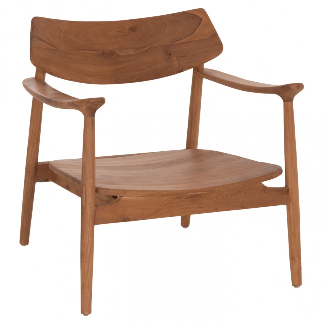 Πολυθρόνα lounge "RANGER" από ξύλο teak σε χρώμα φυσικό 70x73x73