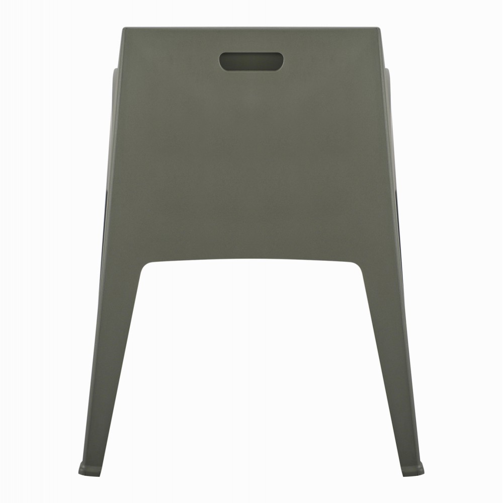 Πολυθρόνα "SLEEK" από πολυπροπυλένιο σε χρώμα σκούρο λαδί 57x56x82.5