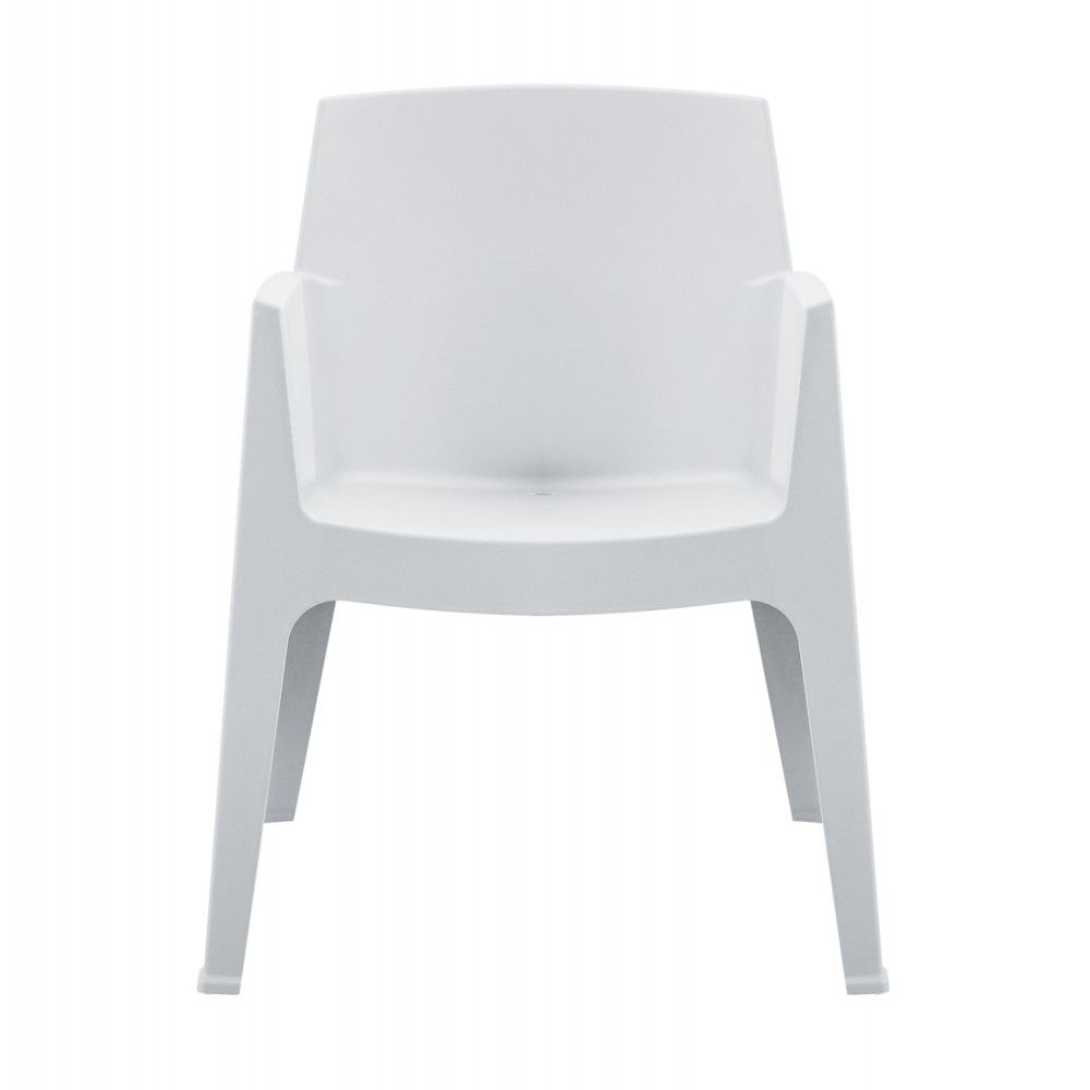 Πολυθρόνα "SLEEK" από πολυπροπυλένιο σε χρώμα λευκό 57x56x82.5