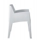 Πολυθρόνα "SLEEK" από πολυπροπυλένιο σε χρώμα λευκό 57x56x82.5