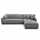 Γωνιακός καναπές "MEDEL" αναστρέψιμος από p.e. ύφασμα σε χρώμα γκρι 296x208x80