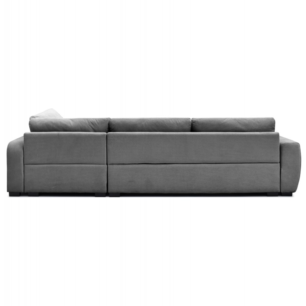 Γωνιακός καναπές "MEDEL" αναστρέψιμος από p.e. ύφασμα σε χρώμα γκρι 296x208x80