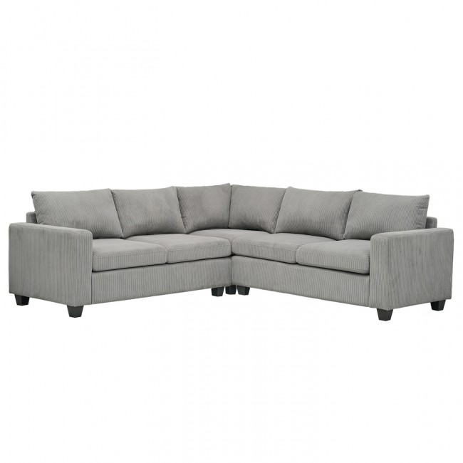 Γωνιακός καναπές "CALDER" από ύφασμα σε χρώμα γκρι 254x90x91