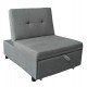 Πολυθρόνα-κρεβάτι "LIBRE" από ύφασμα σε χρώμα γκρι 75x106x89