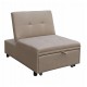 Πολυθρόνα-κρεβάτι "LIBRE" από ύφασμα σε χρώμα μπεζ 75x106x89