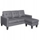 Γωνιακός καναπές "MEGGY" αναστρέψιμος από ύφασμα σε χρώμα γκρι 184.5x129x86