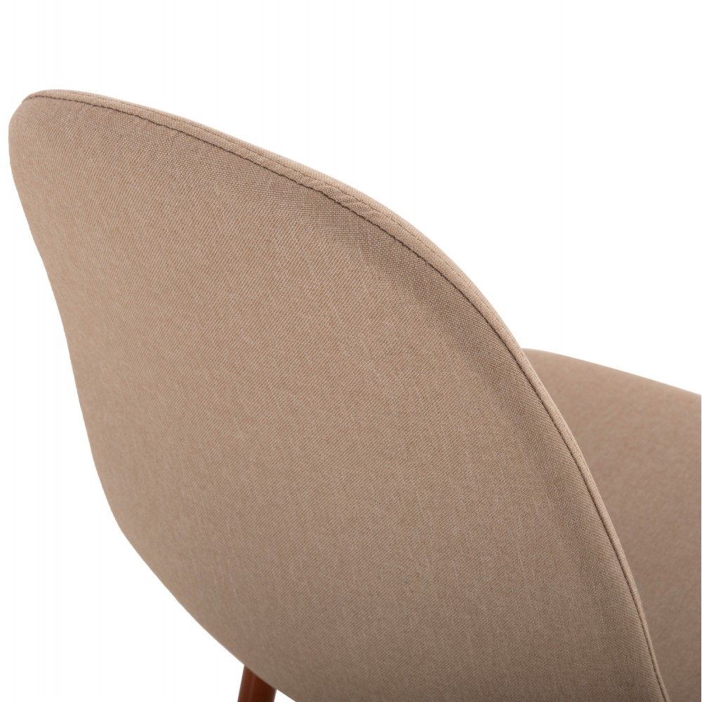 Σετ τραπεζαρίας "LEOMOR" 5τμχ mdf/μέταλλο/ύφασμα σε χρώμα σονόμα/καφέ/μπεζ 140x80x75