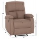 Πολυθρόνα relax "DIONI" από ύφασμα σε χρώμα μπεζ 81x94x97
