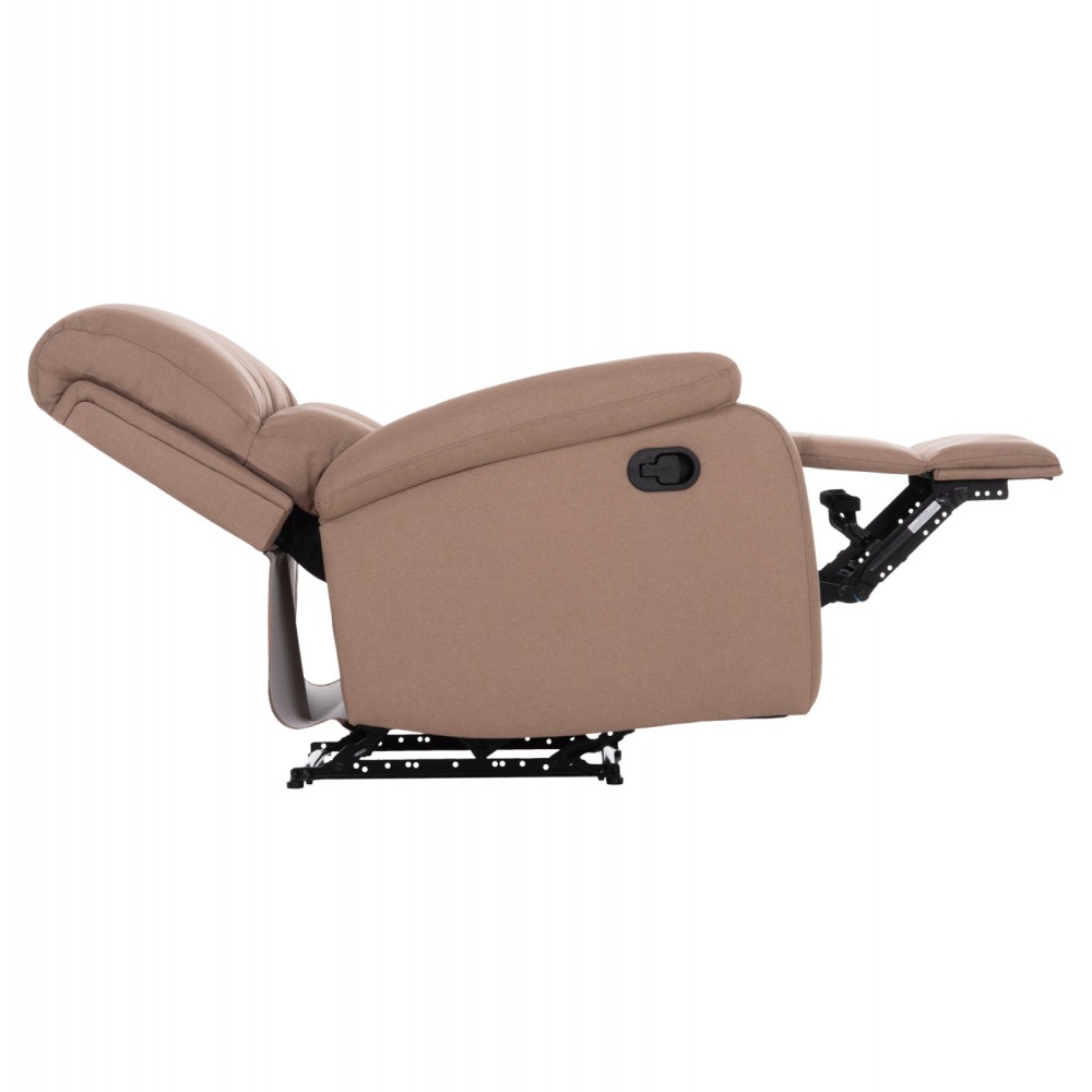 Πολυθρόνα relax "DIONI" από ύφασμα σε χρώμα μπεζ 81x94x97