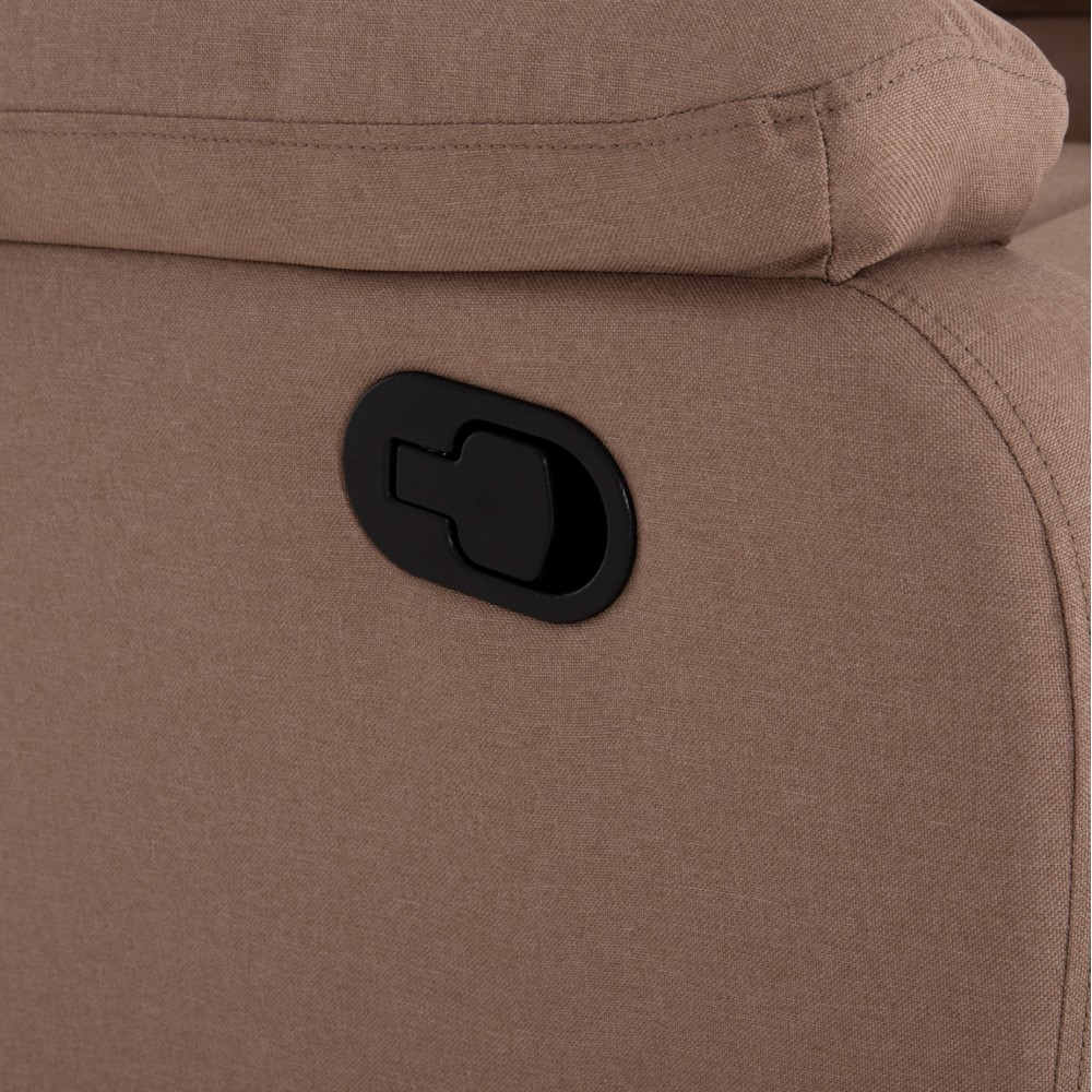 Πολυθρόνα relax "DIONI" από ύφασμα σε χρώμα μπεζ 81x94x97