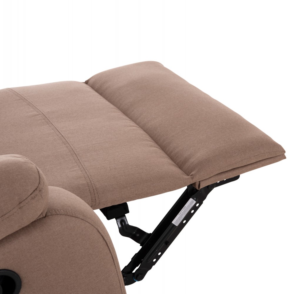 Πολυθρόνα relax "DIONI" από ύφασμα σε χρώμα μπεζ 81x94x97