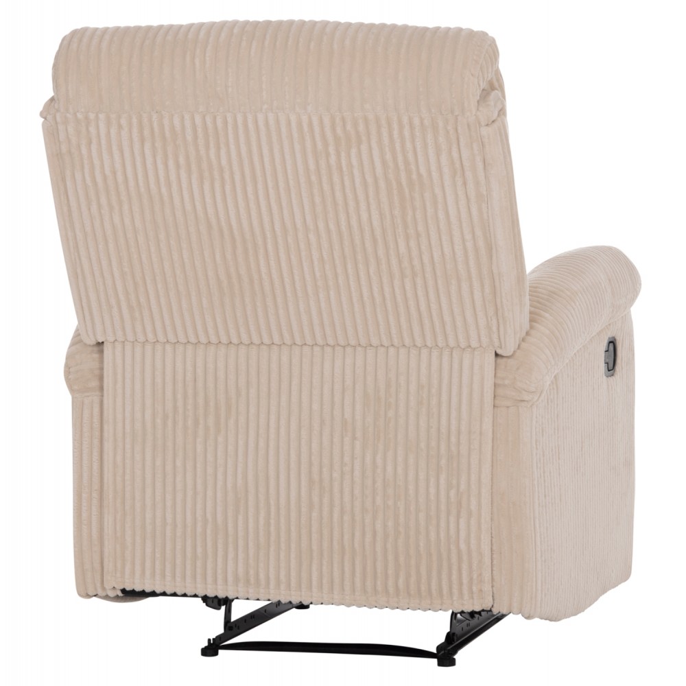 Πολυθρόνα relax "DIONI" από ύφασμα ριγέ σε χρώμα μπεζ 81x94x97