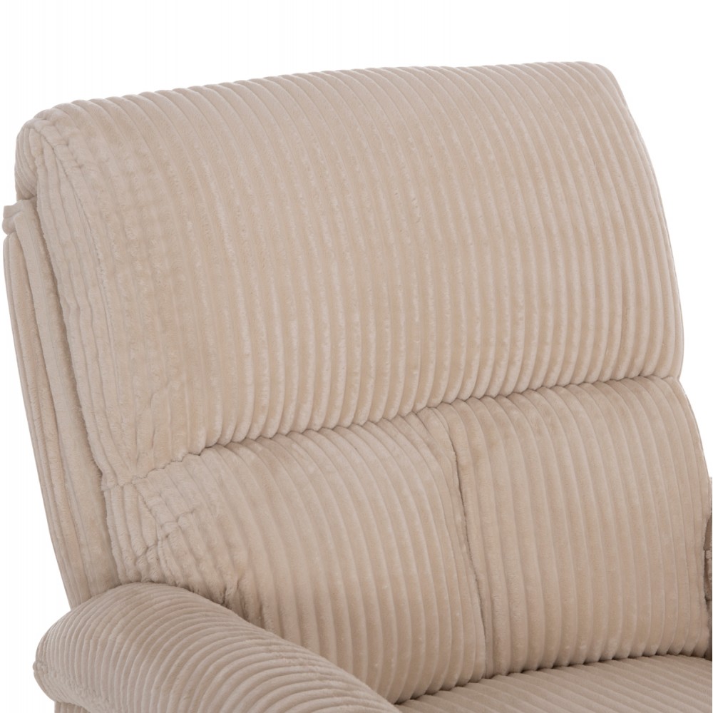 Πολυθρόνα relax "DIONI" από ύφασμα ριγέ σε χρώμα μπεζ 81x94x97