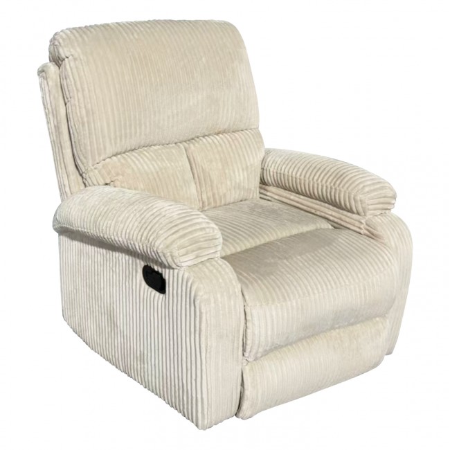 Πολυθρόνα relax "DIONI" από ύφασμα ριγέ σε χρώμα μπεζ 81x94x97