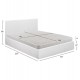 Κρεβάτι διπλό "BOBBI" με στρώμα και αποθηκευτικό χώρο από pu σε χρώμα λευκό 150x200