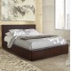 Κρεβάτι διπλό "BOBBI" με στρώμα και αποθηκευτικό χώρο από pu σε χρώμα καφέ 150x200